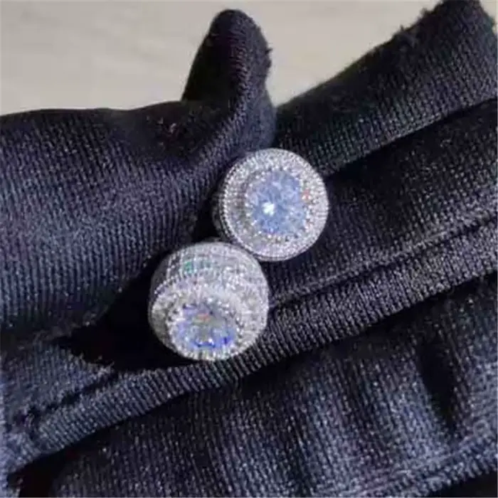 Boucles d'Oreilles Rondes en Clip Autrichien pour Femme, Bijoux de Mariage, en Or Blanc, Jaune, Styl