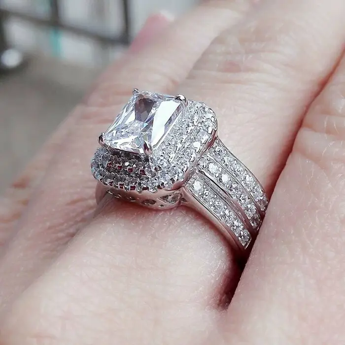 Bague plaquée argent 925 pour femmes