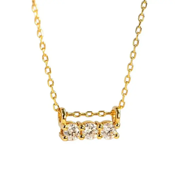 ANENJERY – collier avec pendentif rond en Zircon brillant pour femmes