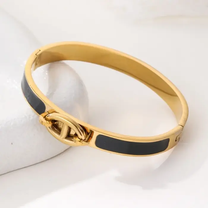 Bracelet jonc H pour femme