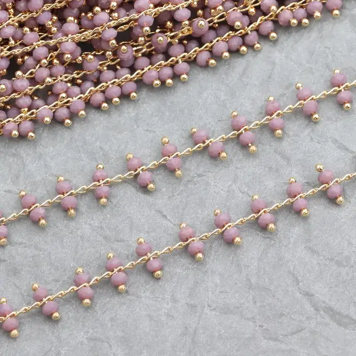 Chaîne de perles plaquée or 18 carats pour femmes bijoux personnalisables DIY artisanat création cadeau occasions spéciales