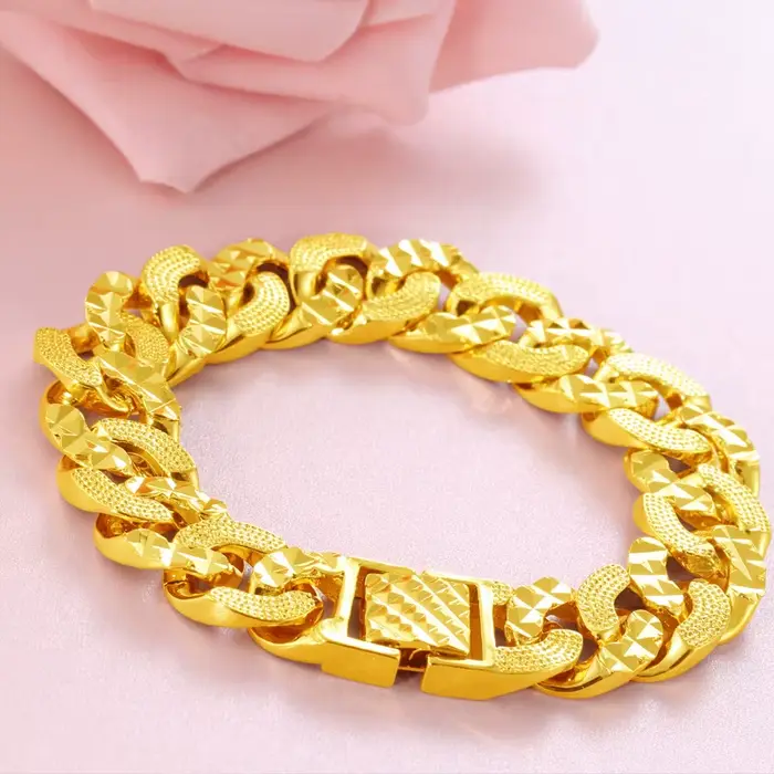 SAIYE Forever ne se décolore pas 24K or rempli bijoux Bracelets pour hommes femmes Pulseira Feminina