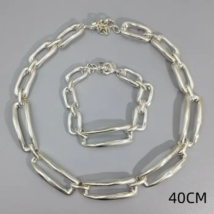 Ensemble bijoux or et argent géométrique à la mode pour femmes et hommes occasions spéciales