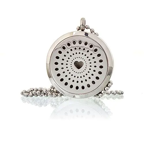 Aromatherapy Jewellery Necklace - Diamonds Heart 30mm