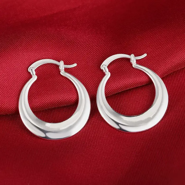 Boucles d'oreilles en argent Sterling 925 pour femmes, cerceau mignon, pour mariage, beaux bijoux, b