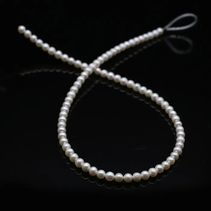 Perles de culture d'eau douce naturelles, perles rondes AAA adt pour bricolage, collier élégant, bij