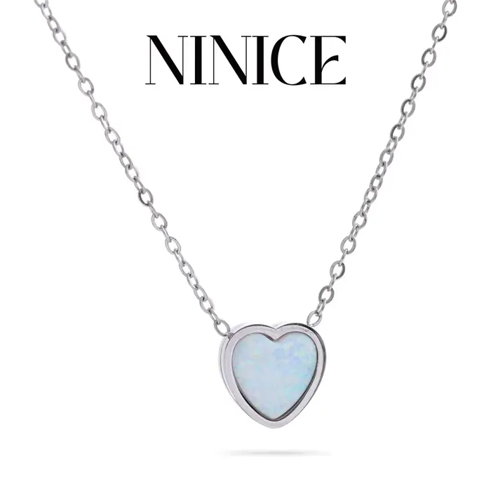NiNice – collier Original pour femmes, pendentif en acier inoxydable, sélection de bijoux, marque de cœur de mariage, luxe, créateur de mode, vente en gros