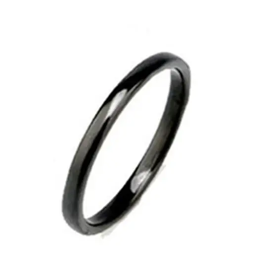 Bagues en céramique lisse pour femmes, bijoux de mariage en céramique saine, bague d'amour faite à l