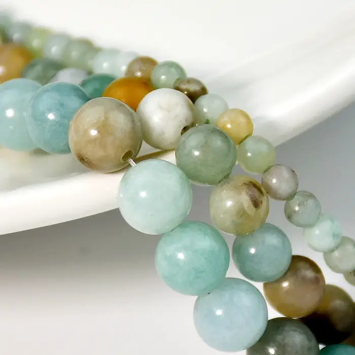 Colliers de la présidence en pierre d'amavergite naturelle pour femmes, colliers de perles bohémiennes faits à la main pour occasions spéciales et port quotidien
