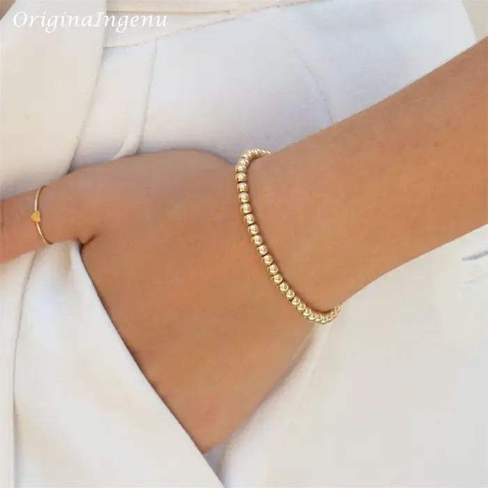 Bracelet de perles en or fait à la main