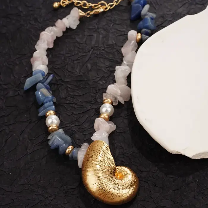 Collier pendentif conque pour femme, broche créative blanche à double usage, style Boho, chaîne de p