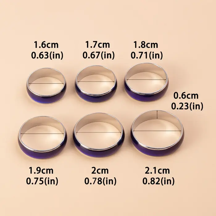 Anneau d'Humeur Constellation en Acier Inoxydable avec Palette de Couleurs Aléatoires Pour Parties et Soirées Spéciales