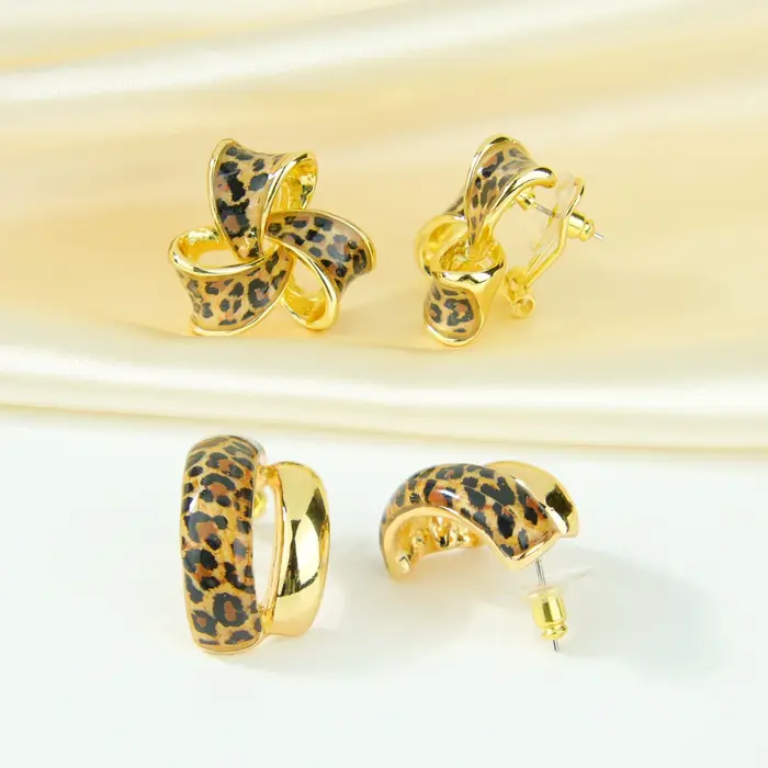 Ensemble de bijoux léopard de mode italienne