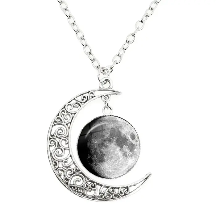 Collier Phase de la lune fait à la main