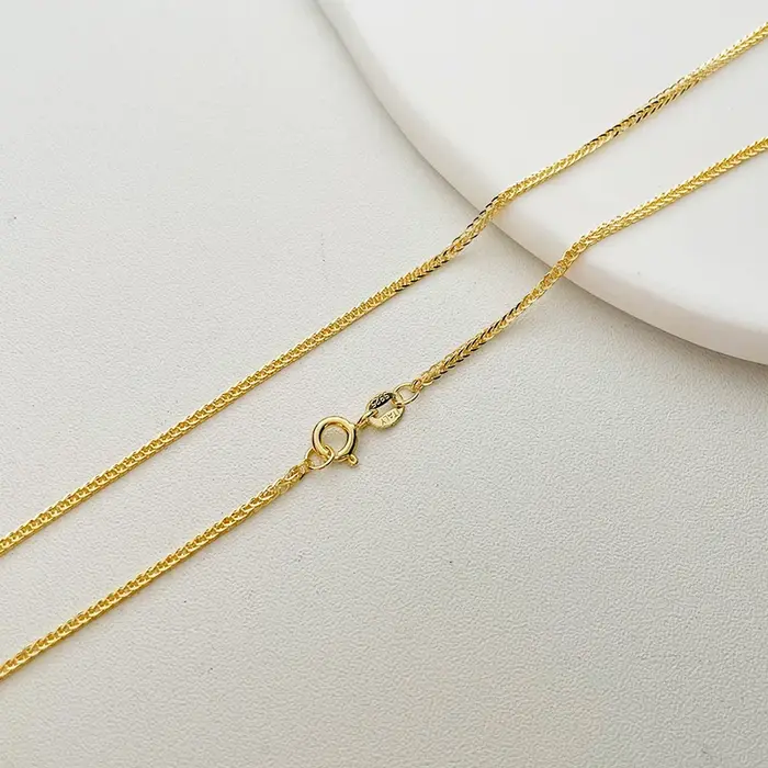 Collier chaîne Chopin en argent sterling 925 de 35 à 90 cm