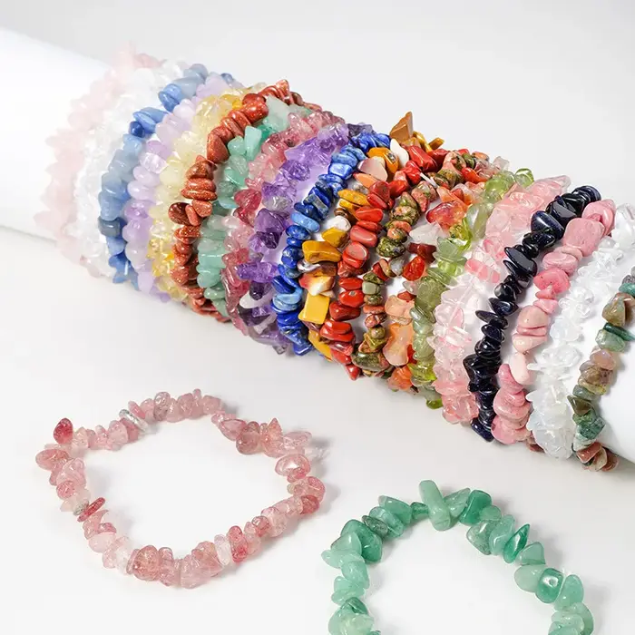 Bracelet en pierre de cristal naturel pour femmes