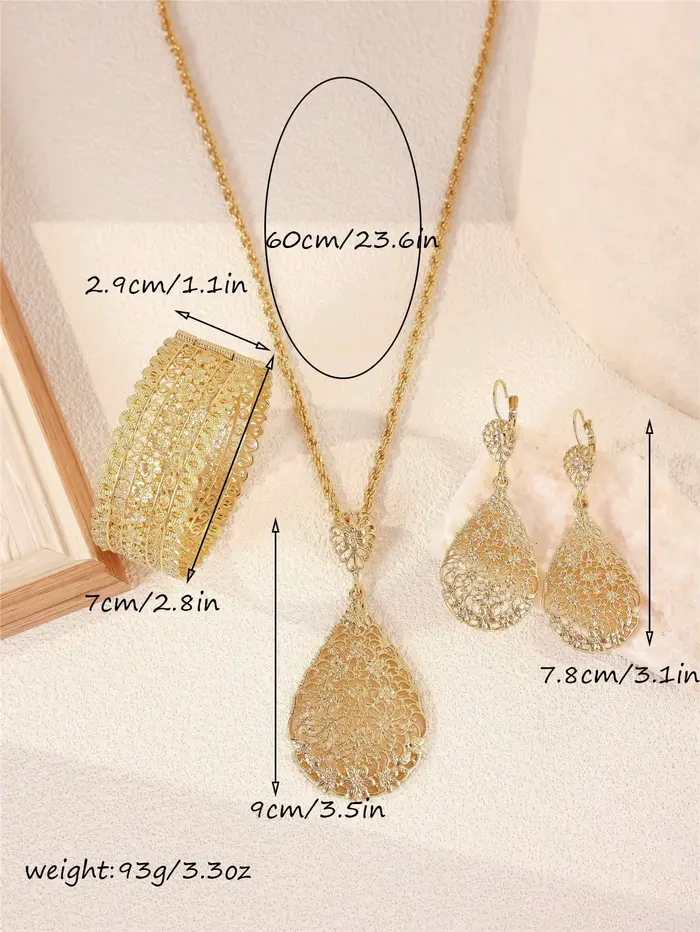 Ensemble de bijoux de luxe pour femmes de style vintage français