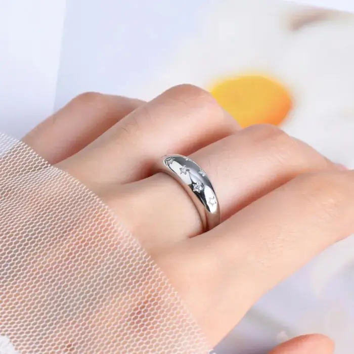 M-JAJA Moissanite étoile bague pour femmes