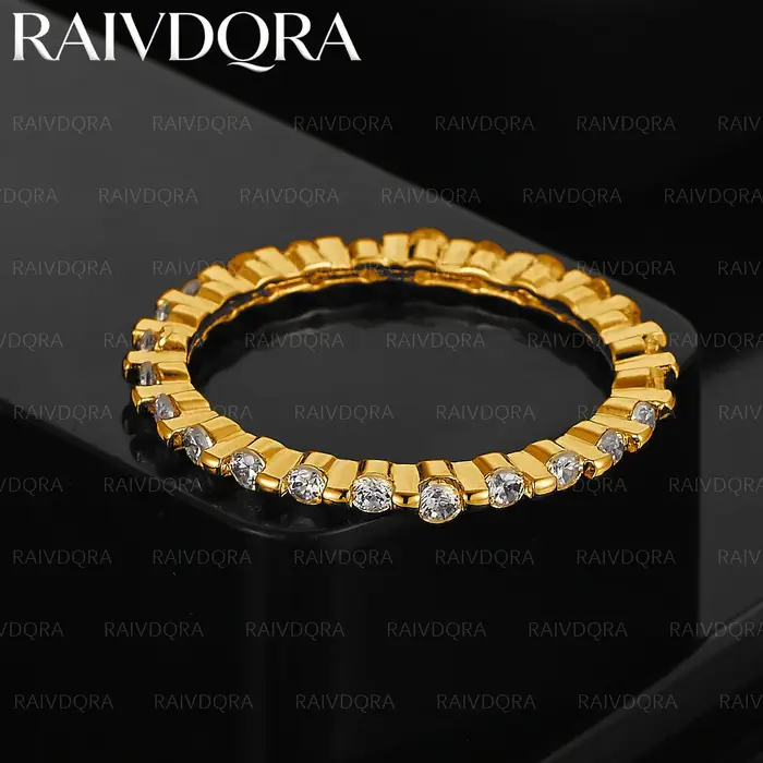 Bague fine en Zircon plaqué or 18 carats pour femmes, bijoux à la mode, Vintage, charme gracieux, ca