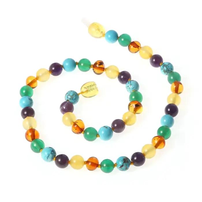 Collier en ambre naturel, 16 couleurs, ambre de la Baltique poli, collier en pierre fait à la main p