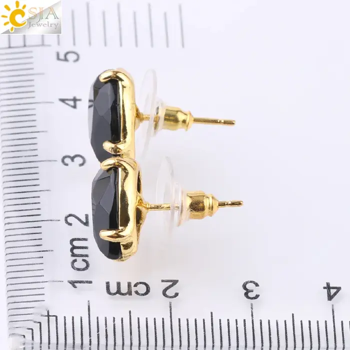 Boucles d'Oreilles en Goutte d'Eau en Pierre Semi-Précieuse avec Finition Plaquée Or pour Occasions Spéciales à Offrir aux Femmes