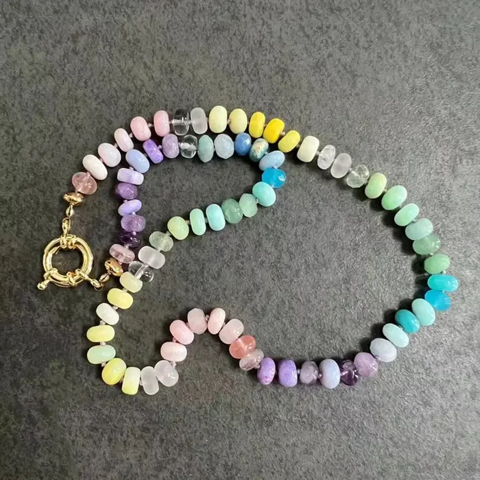 Collier Long bohème arc-en-ciel