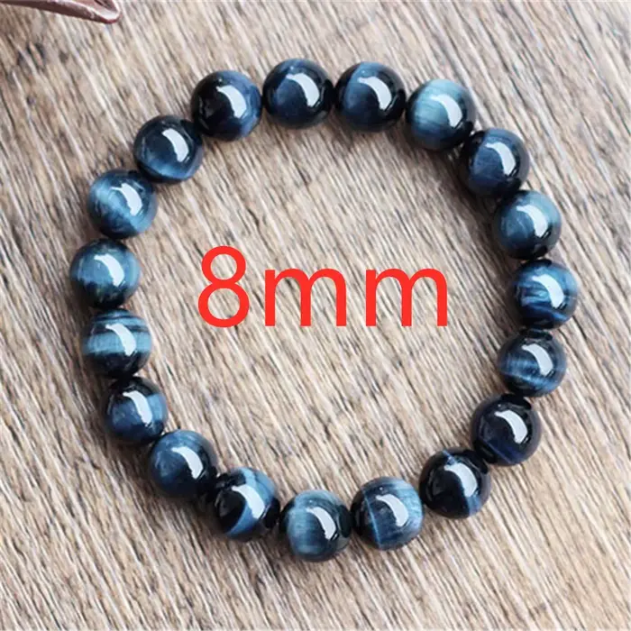 Bracelet de Perles Rondes en Œil de Tigre Naturel, Bijoux en Pierres Précieuses, 10mm, pour Femme et