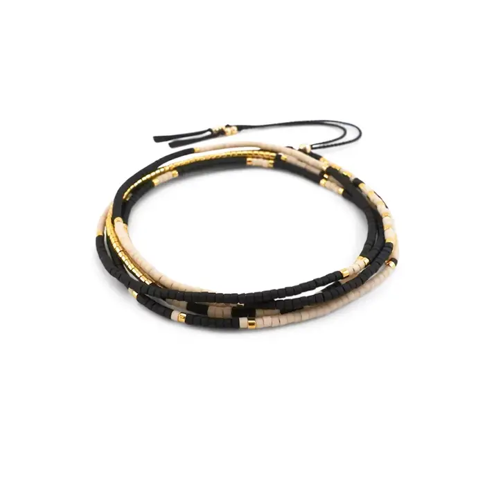 KKBEAD Miyuki Bracelet de perles de rocaille pour femmes multicouche réglable empilable Boho bijoux 