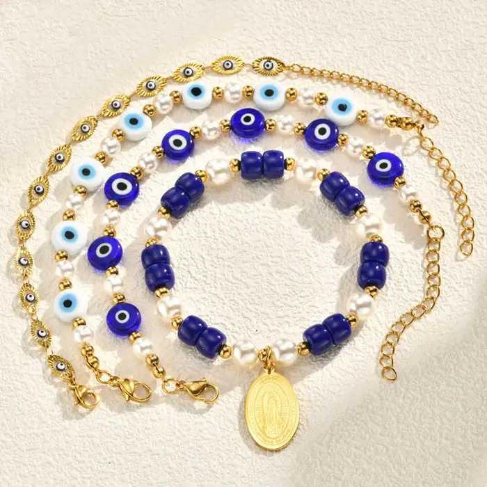 Bracelet de perles commissionné pour femme, bijoux empilables simples, 10mm