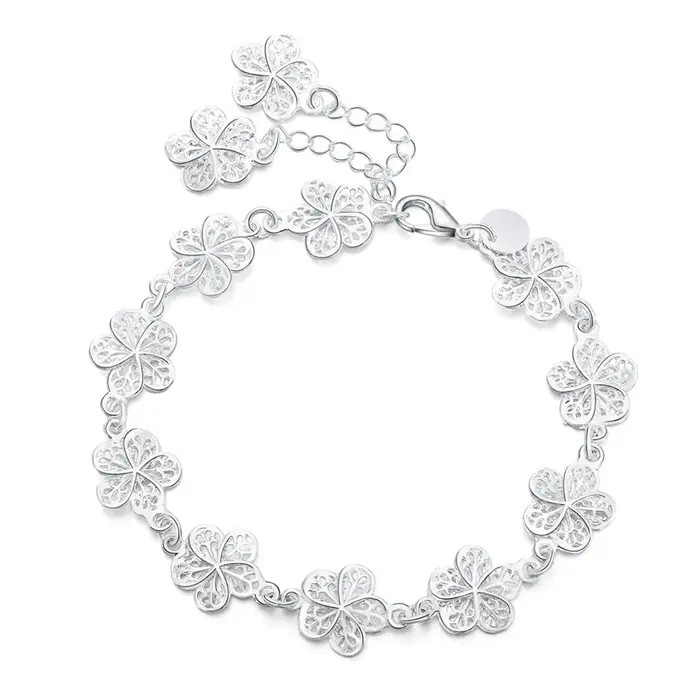 Bracelet en argent Sterling 925 bracelet à breloques pour femmes engagement occasion spéciale tradition artisanale elegance moderne