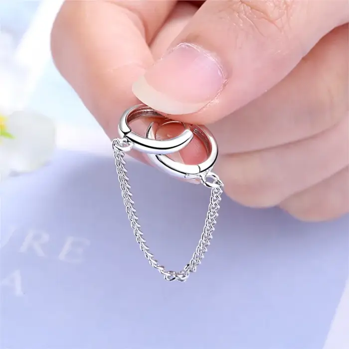 Boucles d'oreilles géométriques Anenjery plaquées d'argent pour femmes, élégantes et hypoallergéniques pour occasions spéciales
