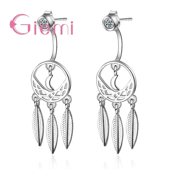 Boucles d'oreilles attrape-rêves en argent Sterling 925 pour femmes et filles occasions spéciales mariage anniversaire soirée élégante