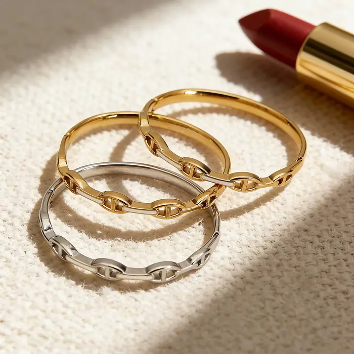 Liora – Bracelet géométrique en émail coloré pour femmes