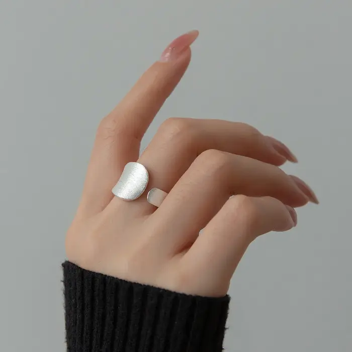 Bague de cocktail en cuivre anenjery pour femmes style moderne design géométrique ajustable pour soirée anniversaire mariage banquets cadeau spécial