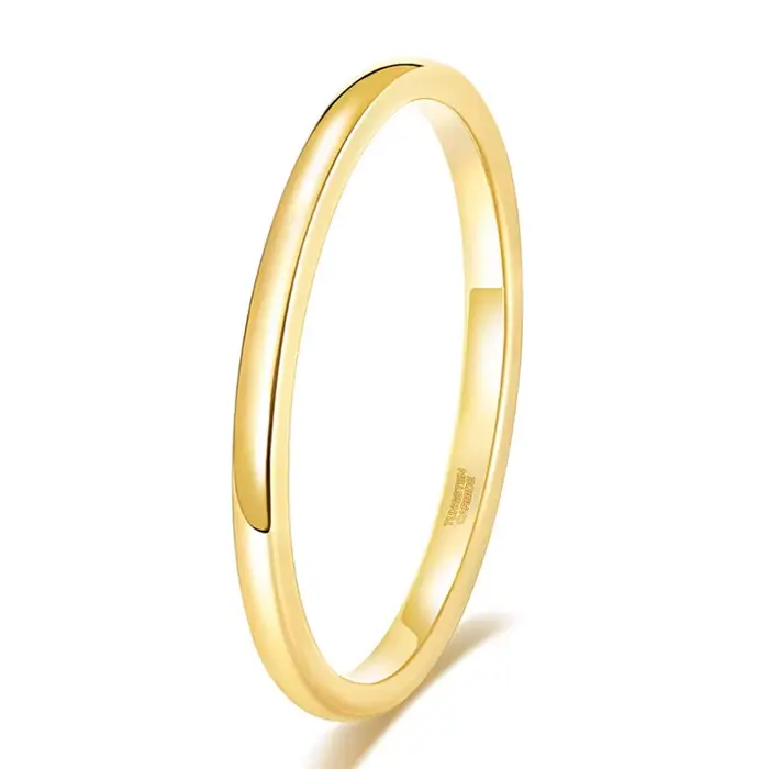 Tigrade – bague en tungstène couleur or pour hommes et femmes, bracelet de fiançailles classique pou
