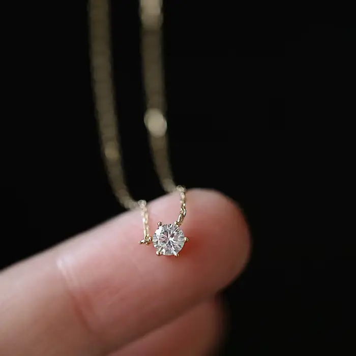 Collier en argent Sterling 925 plaqué or 14 carats, chaîne de clavicule polyvalente en Zircon scinti