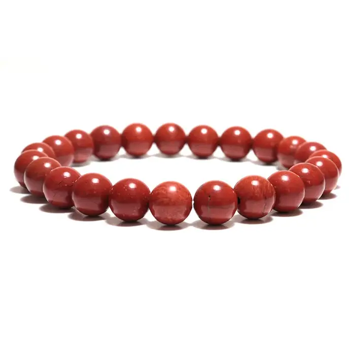 Bracelet en pierre de corail rouge naturel véritable pour hommes et femmes, 4mm, 6mm, 8mm, 10mm, bri
