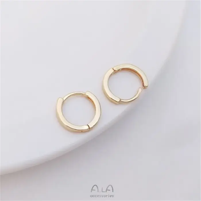 Boucles d'oreilles circulaires plaquées or 14 carats pour femme élégante occasions spéciales et quotidiennes