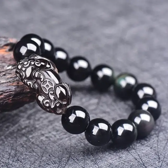 Bracelet Obsidienne Double Pixiu