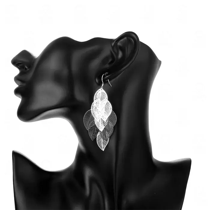 Boucles d'oreilles pendantes en argent regardé 925 pour femmes