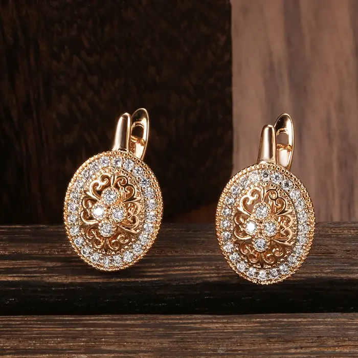 Boucles d'oreilles Vintage en Zircon pour femmes