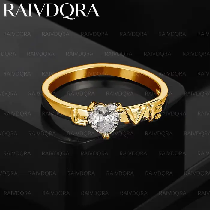 Bague en Zirconia plaquée or 18 carats pour femmes, bijoux à la mode, breloque Vintage Grace, cadeau