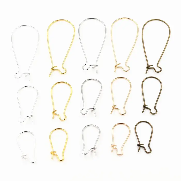 Crochets de boucle d'oreille en métal sans plomb et sans nickel pour bijoutiers et amateurs, couleurs vives et tailles variées pour créations personnalisées et occasions spéciales