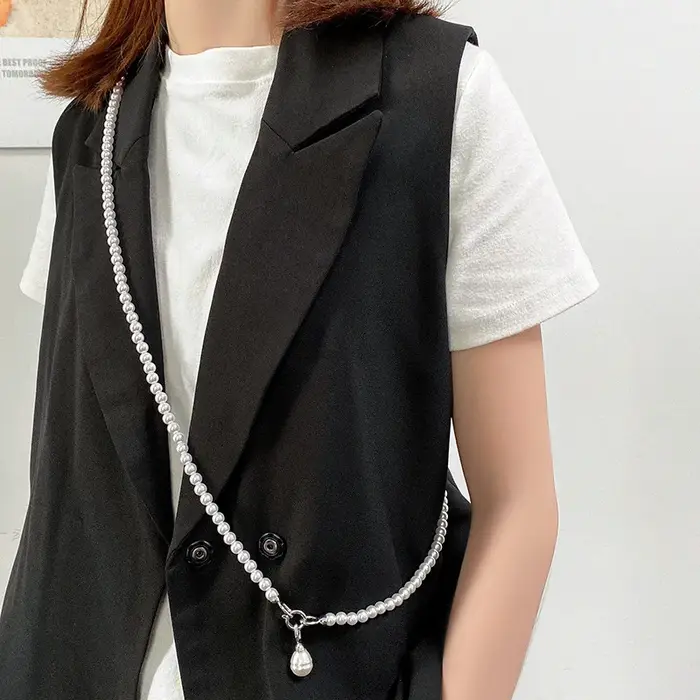 Collier Long de perles pour femmes et filles