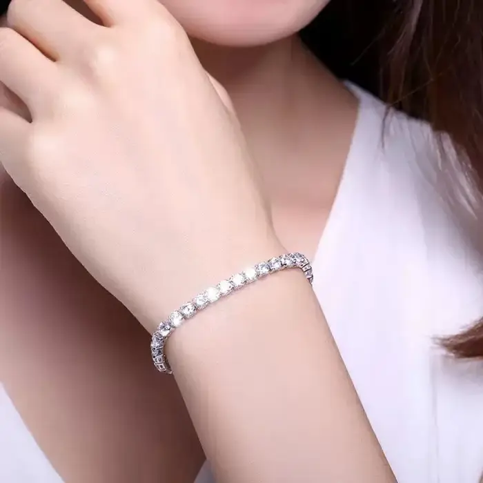 Bracelets de Tennis en acier inoxydable pour femmes
