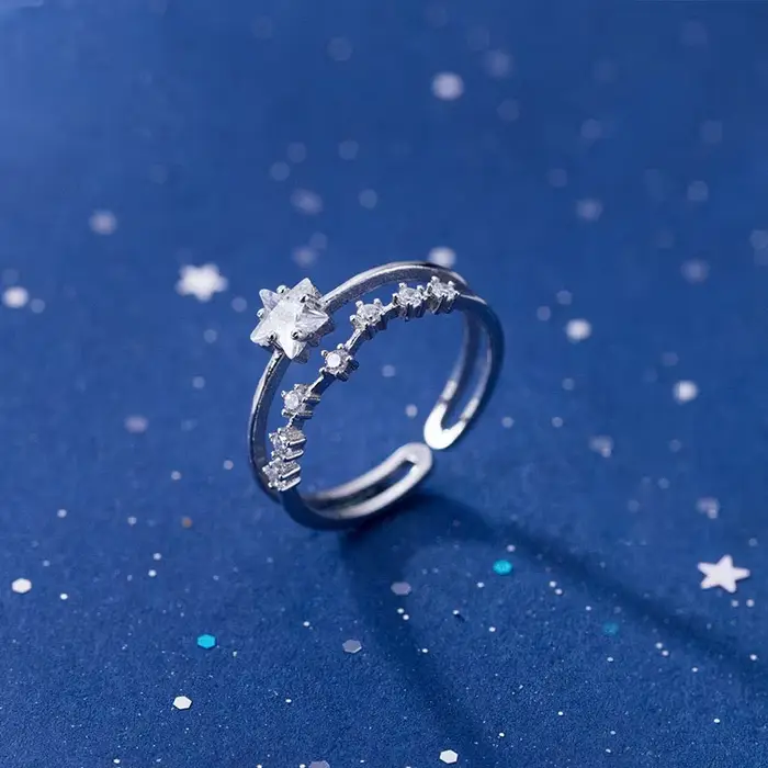 Bagues en argent Sterling 925 et Zircon pour femmes