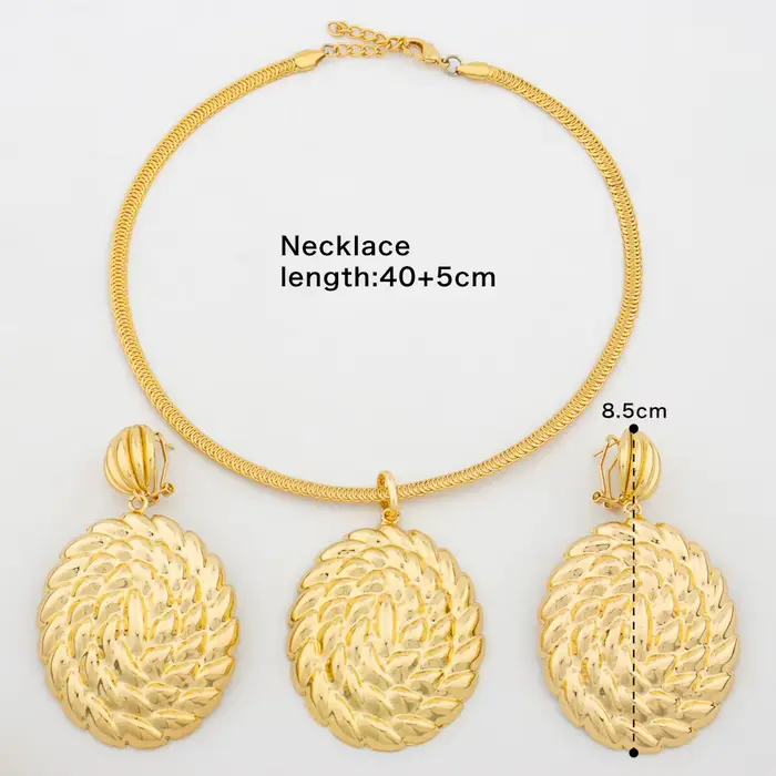 Grand ensemble de bijoux plaqué brésilien pour femmes