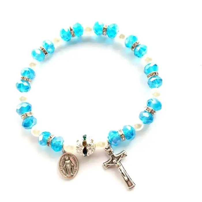 367a Rosary Bracelet Perle élastique Charme fille fille Hands Decoration