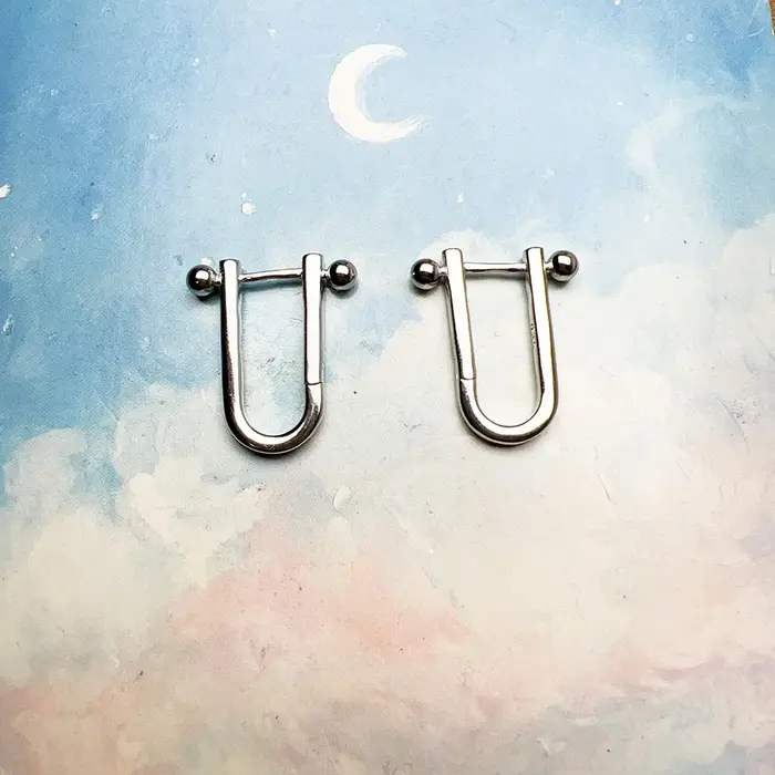 Boucle d'oreille boule en argent Sterling 925 pur