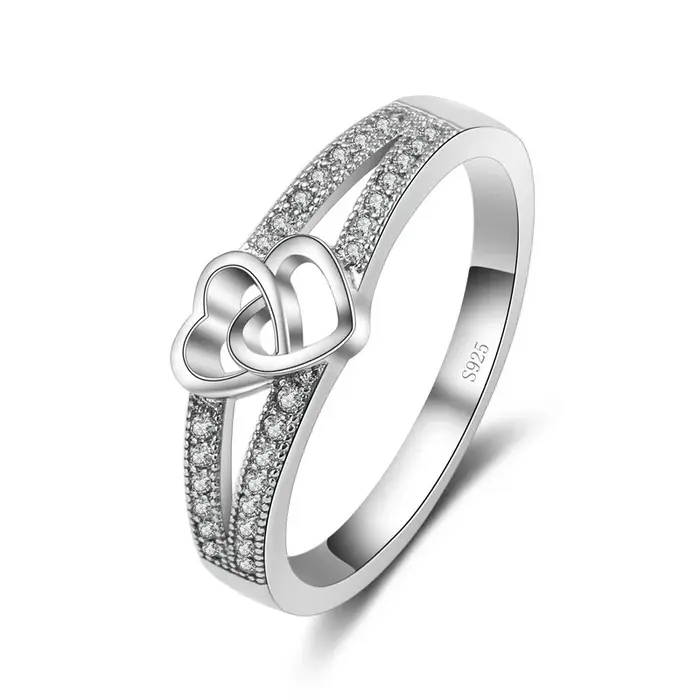 Bague couleur argent Sterling 925, Simple, doux, Style romantique, cadeaux pour amoureux, croix en f